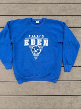 Vtg Eden Eagles Elementary School Sweatshirt Fruit of the Loom Crewneck 80s Sz M